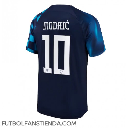 Croacia Luka Modric #10 Segunda Equipación Mundial 2022 Manga Corta